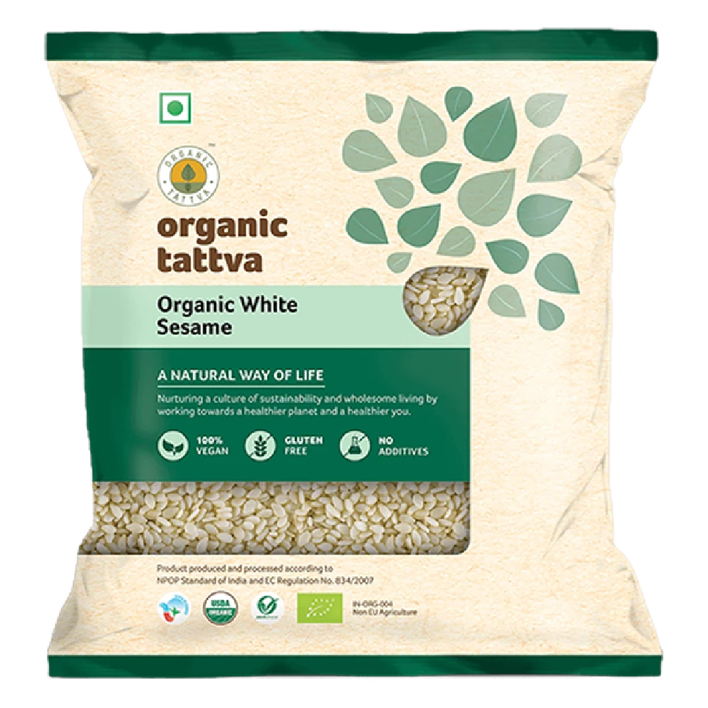 Organic Tattva Organic White Sesame, 100 g-1.webp